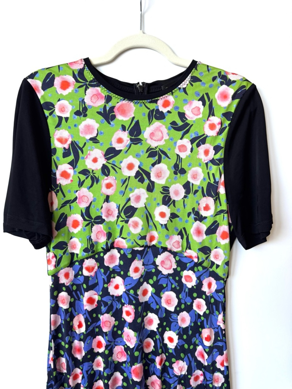 Stine Goya Scout Floral Print Short Sleeve Midi Dress Viscose Jersey - Picture 5 of 13